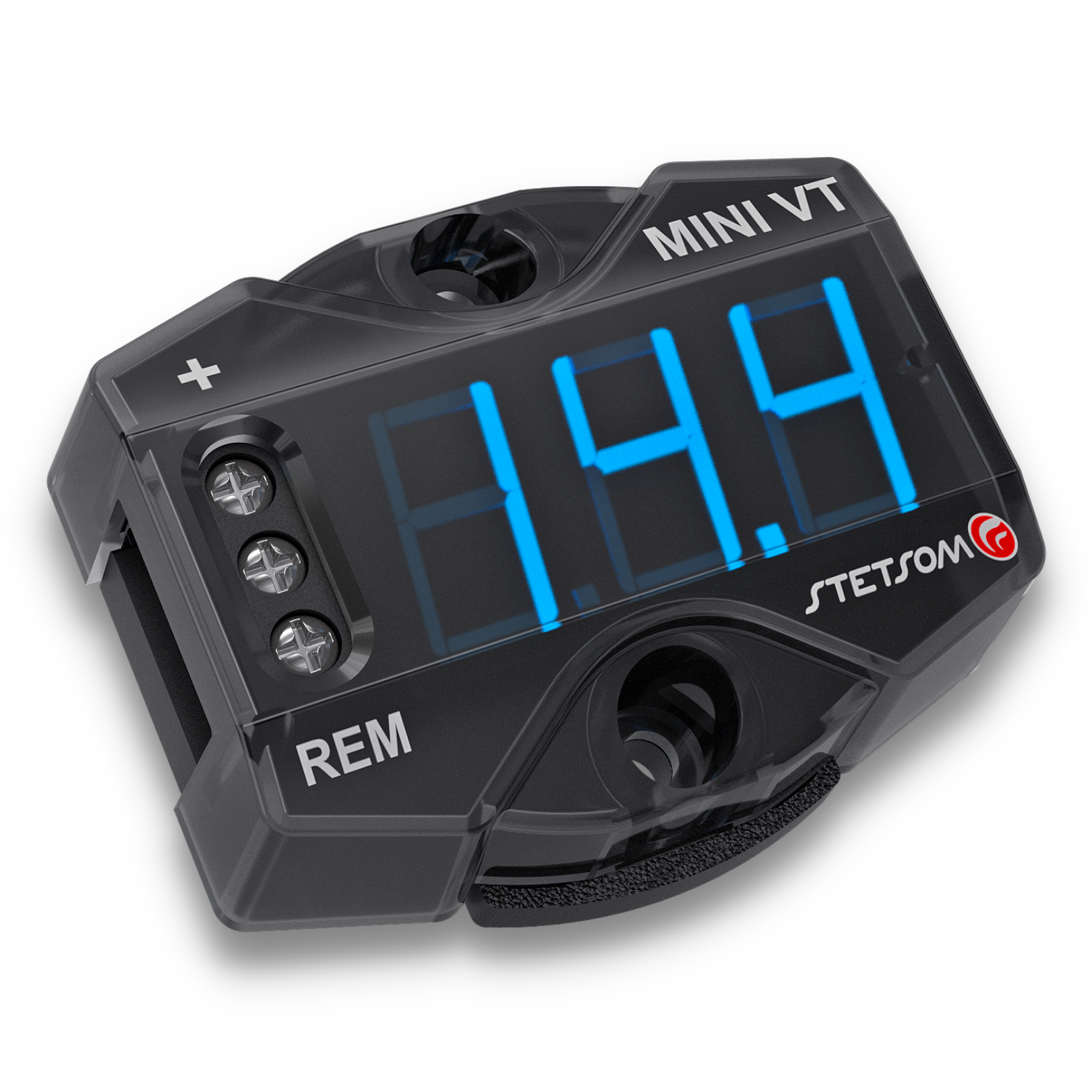 Voltímetro digital MiniVT de Stetsom, minibatería automotriz, VT, LED azul