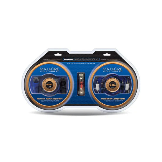 Kit de cable #4 Cobre MX4MANL : Kit de cableado de amplificador ANL Mini Mini 100% Copper de 4 calibres