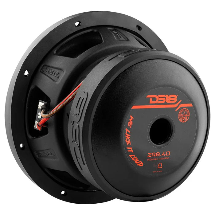 Subwoofer DS18 ZR 8" 450 Watts Rms DVC 4-Ohm